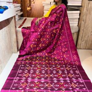 Pochampally Soft Silk Saree Full Self Saree – Onion Pink Colour